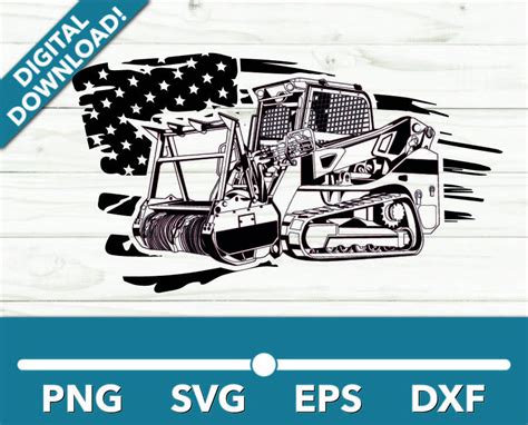 tree mulcher skid steer cartoon drawing|skid steer clip art.